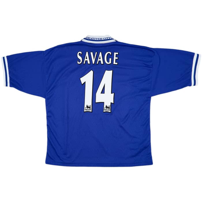 1998-00 Leicester Home Shirt Savage #14 - 9/10 - (XL)