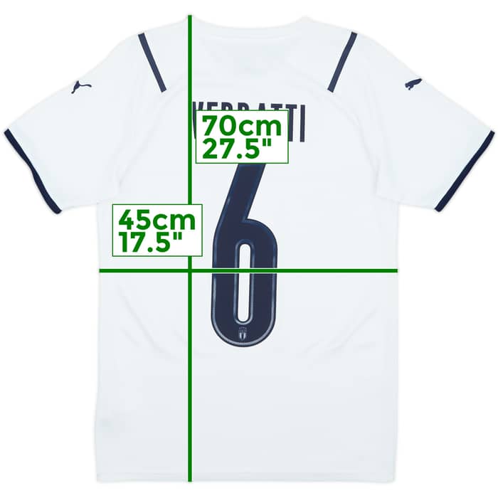 2021 Italy Away Shirt Verratti #6 - 8/10 - (S)