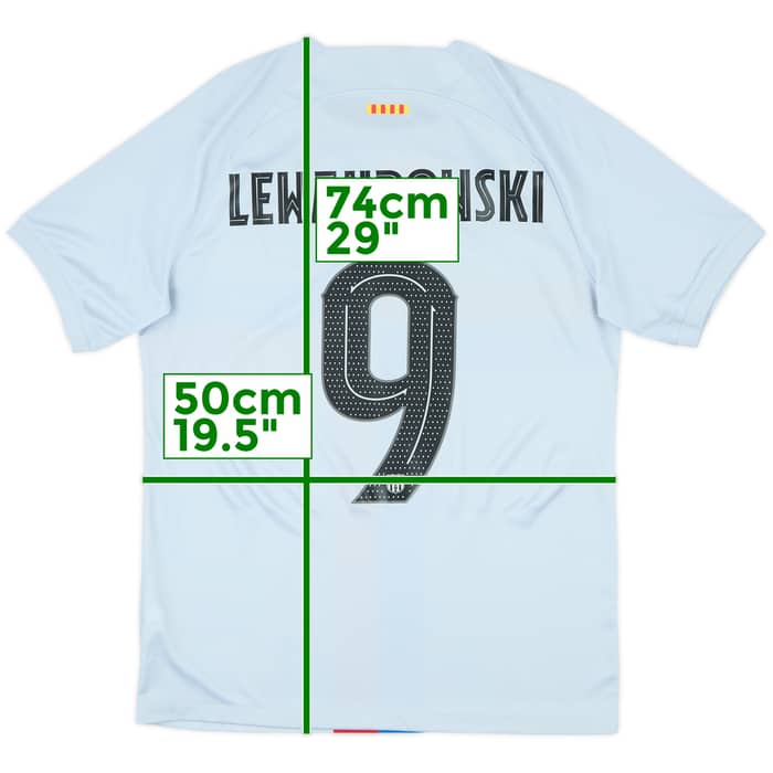 2022-23 Barcelona Third Shirt Lewandowski #9 - 9/10 - (M)