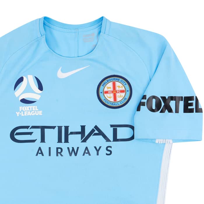 2017-18 Melbourne City Y-League Match Worn Home Shirt # (Very Good)