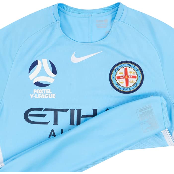 2017-18 Melbourne City Y-League Match Worn Home Shirt # (Very Good)