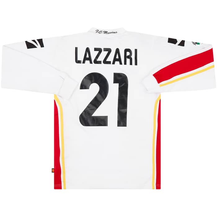 2007-08 Messina Match Issue Home L/S Shirt Lazzari #21