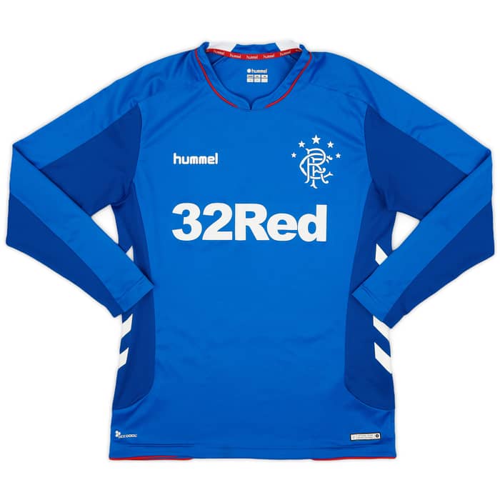 2018-19 Rangers L/S Home Shirt - 7/10 - (M)