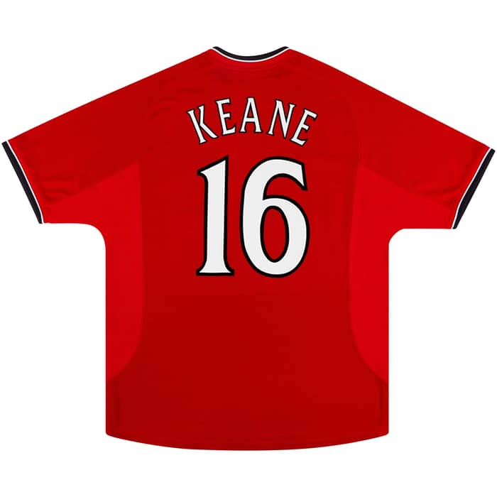 2000-02 Manchester United Home Shirt Keane #16