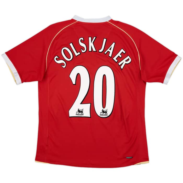 2006-07 Manchester United Maillot Domicile Solskjaer #20 - 8/10 - (S)