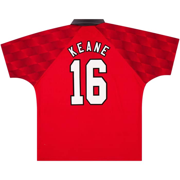 1996-98 Manchester United Home Shirt Keane #16