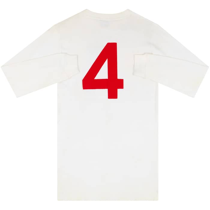 1972-73 England U-21 Match Issue Home L/S Shirt #4 (Thompson)