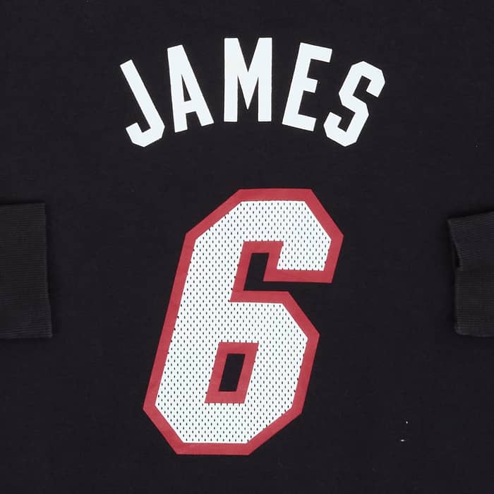 2013-14 Miami Heat James #6 adidas Hooded Sweat Top - 6/10 - (S)
