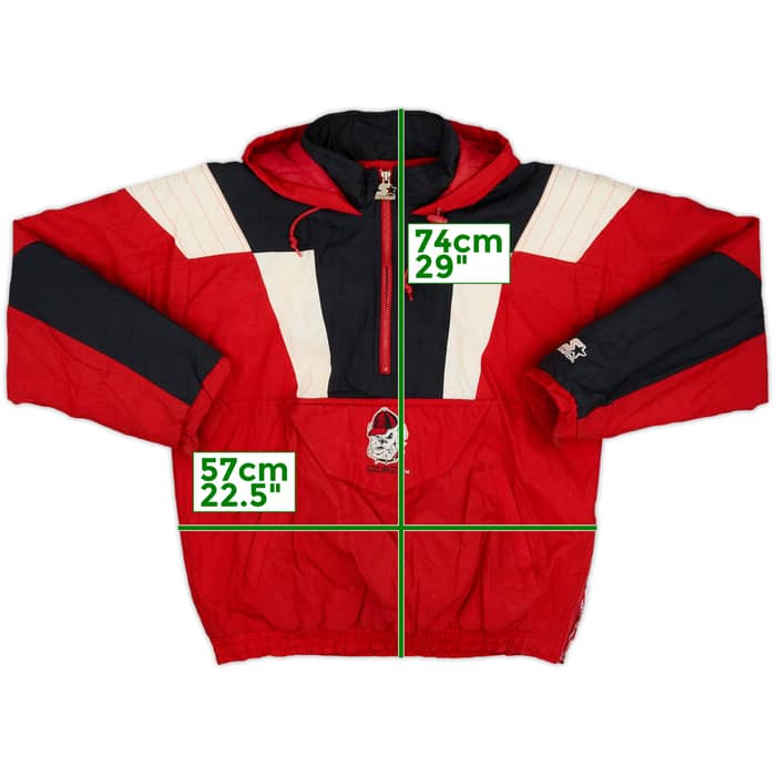 1990s Georgia Bulldogs Starter 1/2 Zip Rain Coat - 8/10 - (S)