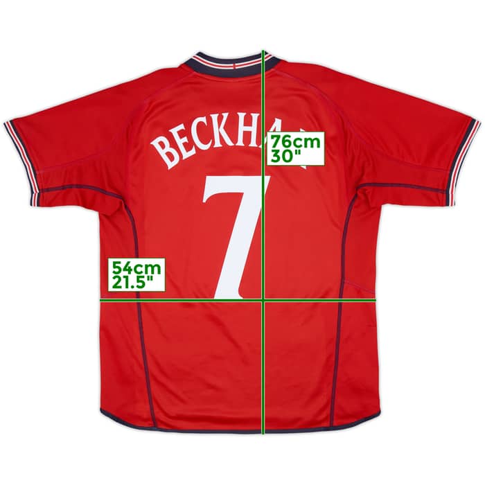 2002-04 Inglaterra Camiseta de visitante Beckham #7 - 5/10 - (XL)