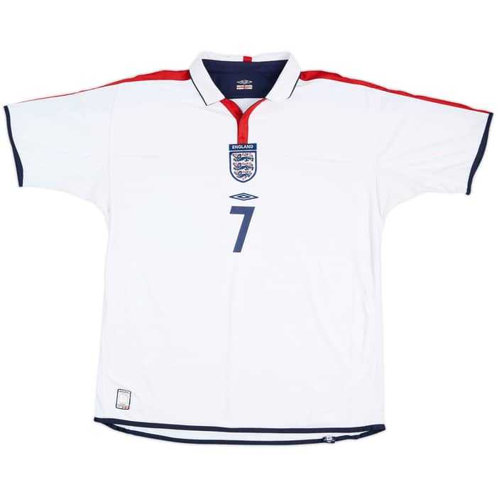 2003-05 England Home Shirt Beckham #7 - 5/10 - (XXL)