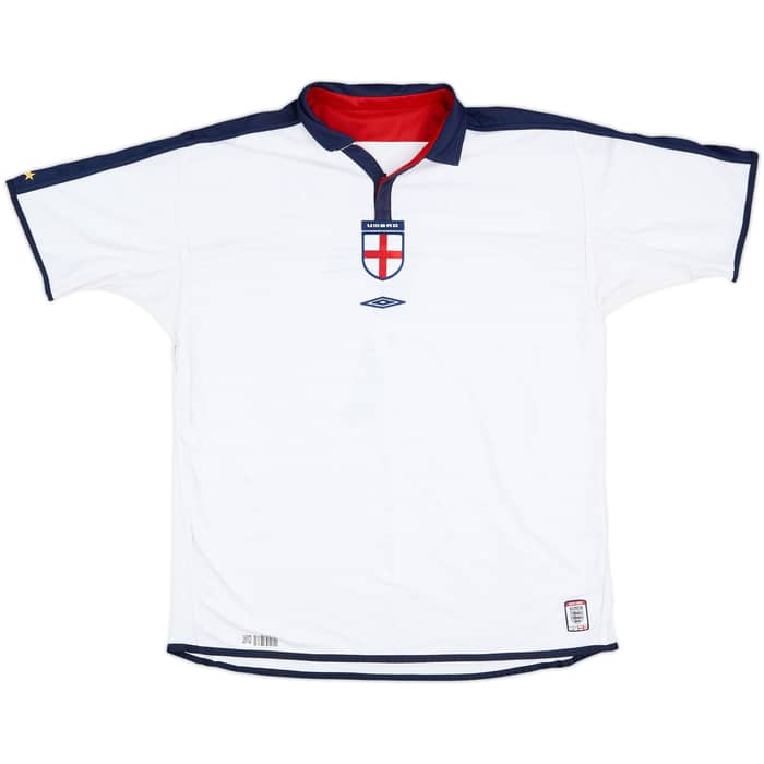 2003-05 England Home Shirt Beckham #7 - 5/10 - (XXL)