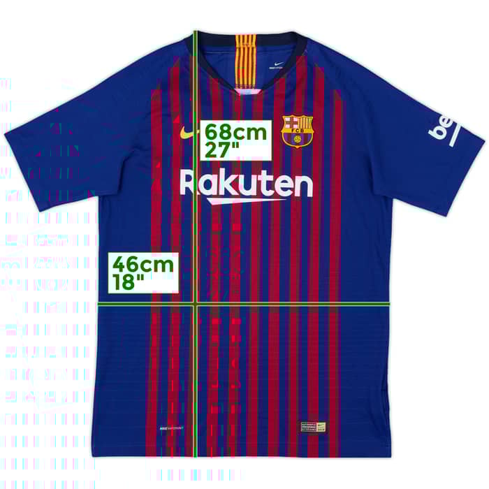 2018-19 Barcelona Authentic Home Shirt - 8/10 - (XL.Boys)