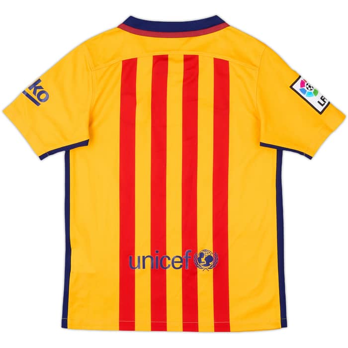 2015-16 Barcelona Away Shirt - 8/10 - (S.Boys)