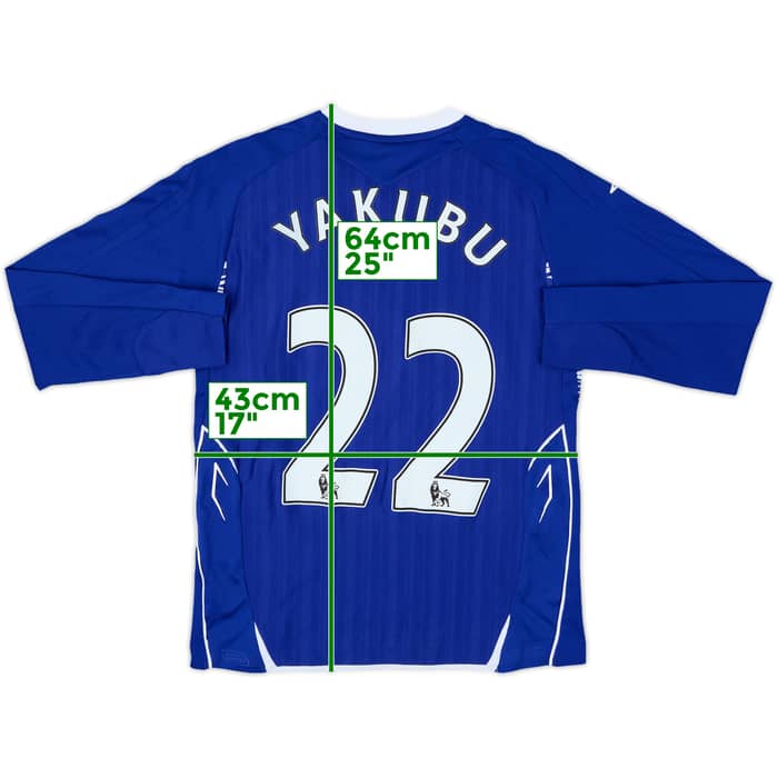 2007-08 Everton Home L/S Shirt Yakubu #22 - 8/10 - (L.Boys)