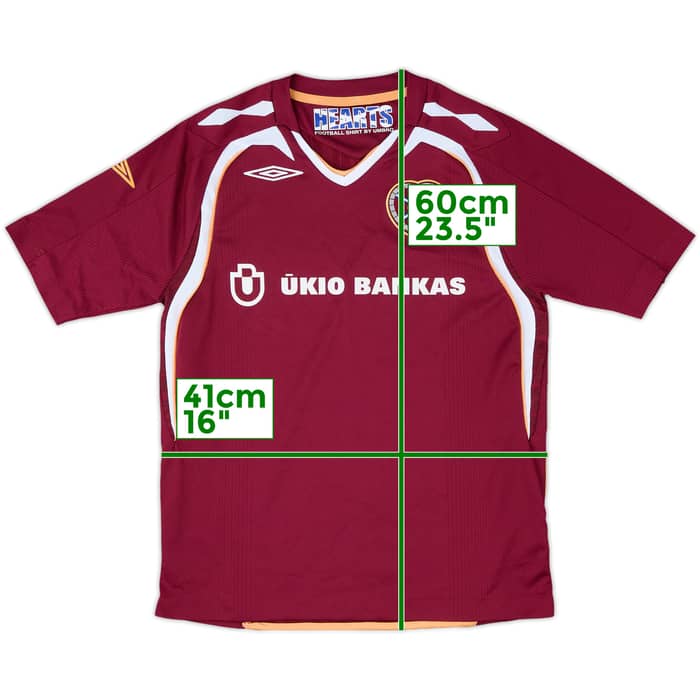 2007-08 Hearts Home Shirt - 9/10 - (M.Boys)