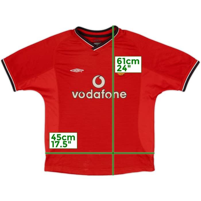 2000-02 Manchester United Home Shirt - 4/10 - (M.Boys)