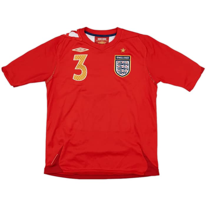 2006-08 England Away Shirt A Cole #3 - 8/10 - (M.Boys)