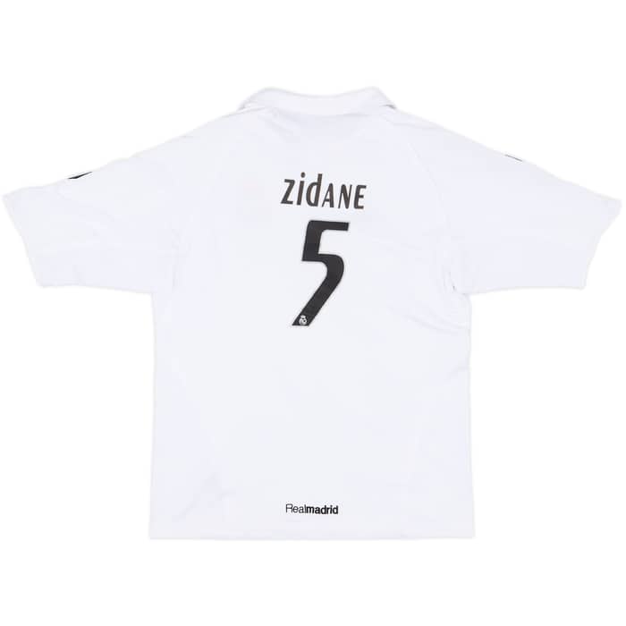 2005-06 Real Madrid Home Shirt Zidane #5 - 6/10 - (XL.Boys)