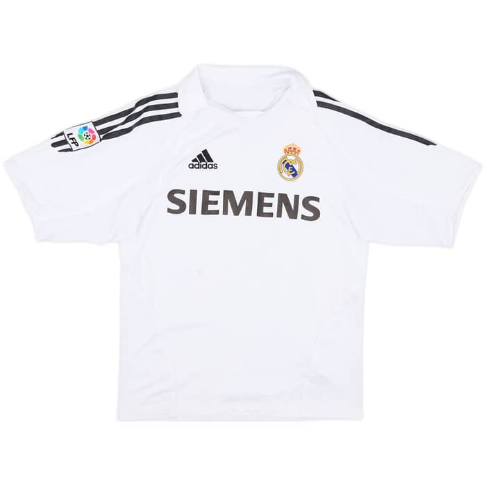 2005-06 Real Madrid Home Shirt Zidane #5 - 6/10 - (XL.Boys)