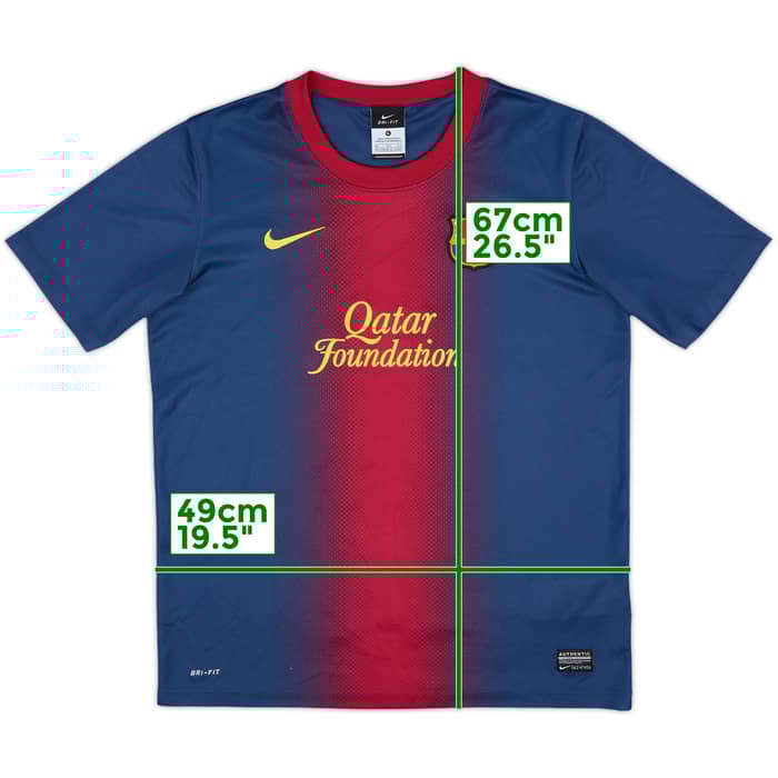 2012-13 Barcelona Basic Home Shirt - 10/10 - (XL.Boys)