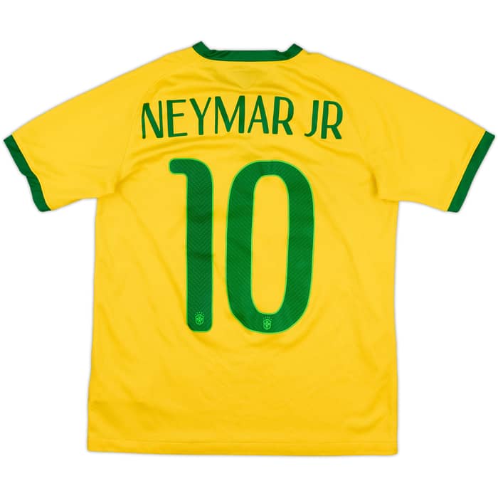 2014-15 Brazil Home Shirt Neymar Jr #10 - 6/10 - (L.Boys)