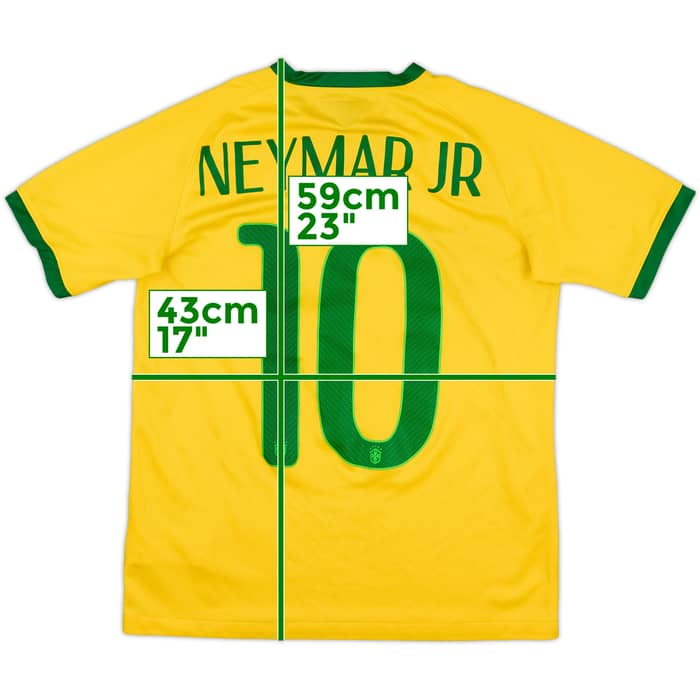 2014-15 Brazil Home Shirt Neymar Jr #10 - 6/10 - (L.Boys)