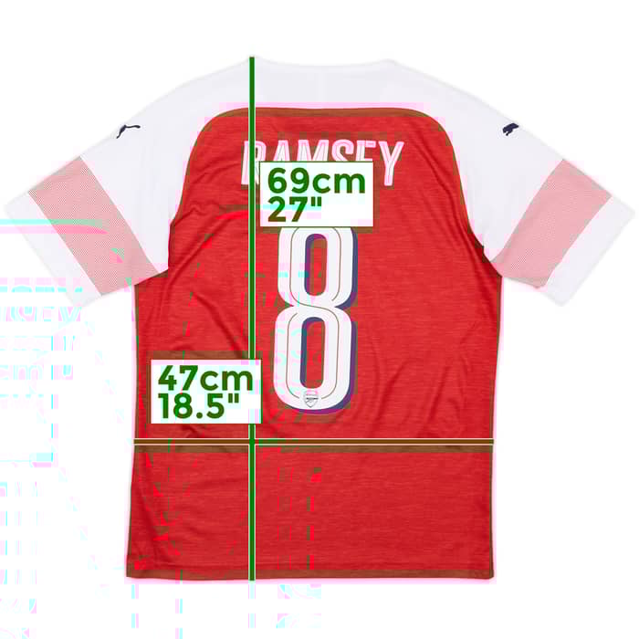 2018-19 Arsenal Home Shirt Ramsey #8 - 8/10 - (S)