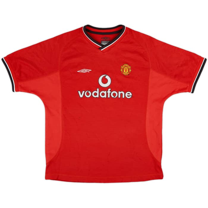 2000-02 Manchester United Home Shirt - 8/10 - (L.Boys)
