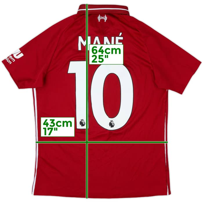 2018-19 Liverpool Home Shirt Mane #10 - 6/10 - (XL.Boys)