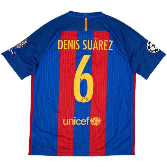2016-17 Barcelona Home Shirt Denis Suarez #6 (L)