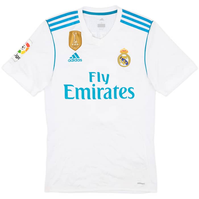 2017-18 Real Madrid Authentic Home Shirt Benzema #9 (S)