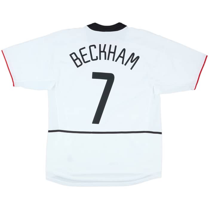 2002-03 Manchester United Away Shirt Beckham #7 - 8/10 - (L)