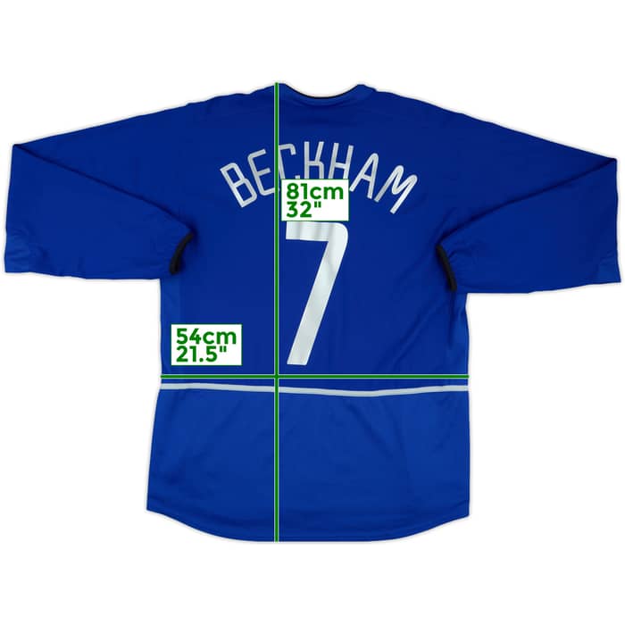 2002-03 Manchester United Third L/S Shirt Beckham #7 - 6/10 - (L)