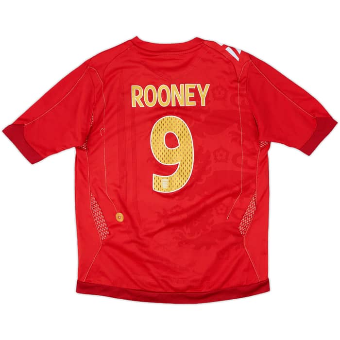 2006-08 England Away Shirt Rooney #9 - 7/10 - (S.Boys)