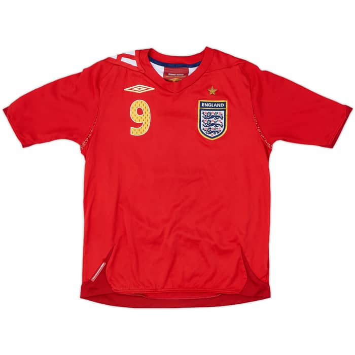 2006-08 England Away Shirt Rooney #9 - 7/10 - (S.Boys)