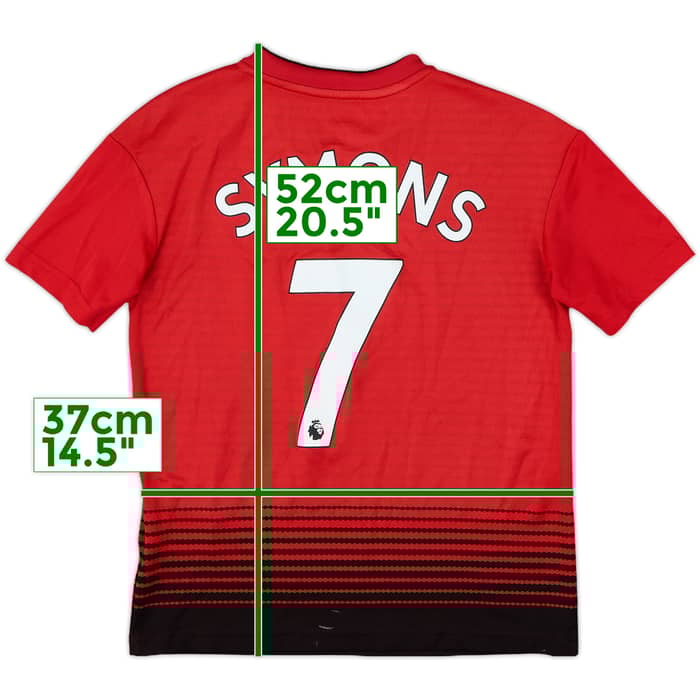 2018-19 Manchester United Home Shirt Symons #7 - 8/10 - (S.Boys)
