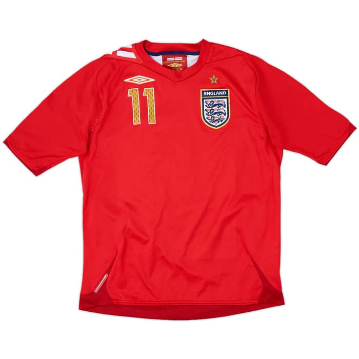 2006-08 England Away Shirt J. Cole #11 - 8/10 - (M.Boys)