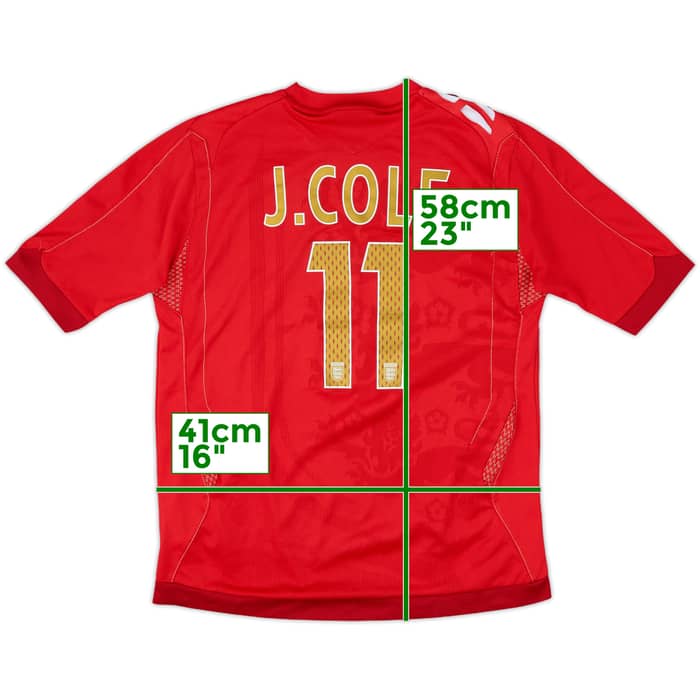 2006-08 England Away Shirt J. Cole #11 - 8/10 - (M.Boys)