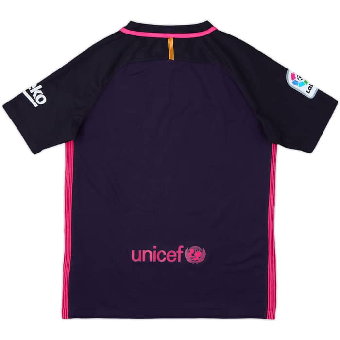 2016-17 Barcelona Away Shirt - 8/10 - (L.Boys)