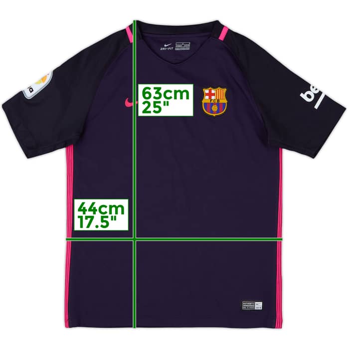 2016-17 Barcelona Away Shirt - 8/10 - (L.Boys)