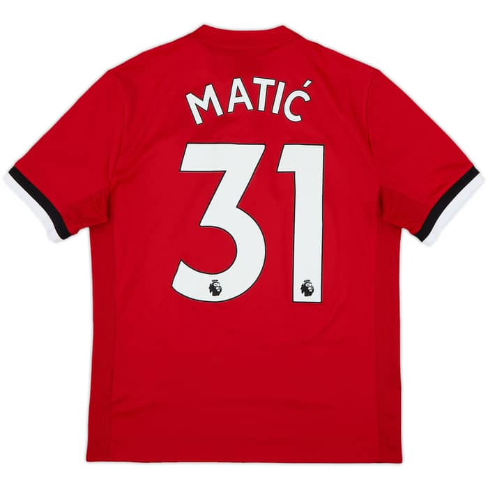 2017-18 Manchester United Home Shirt Matic #31 - 5/10 - (L.Boys)