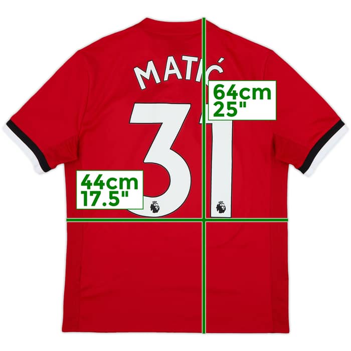 2017-18 Manchester United Home Shirt Matic #31 - 5/10 - (L.Boys)