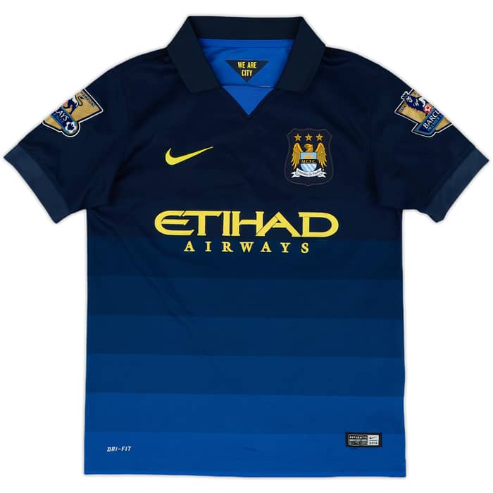 2014-15 Manchester City Away Shirt Fernandinho #25 - 8/10 - (M.Boys)