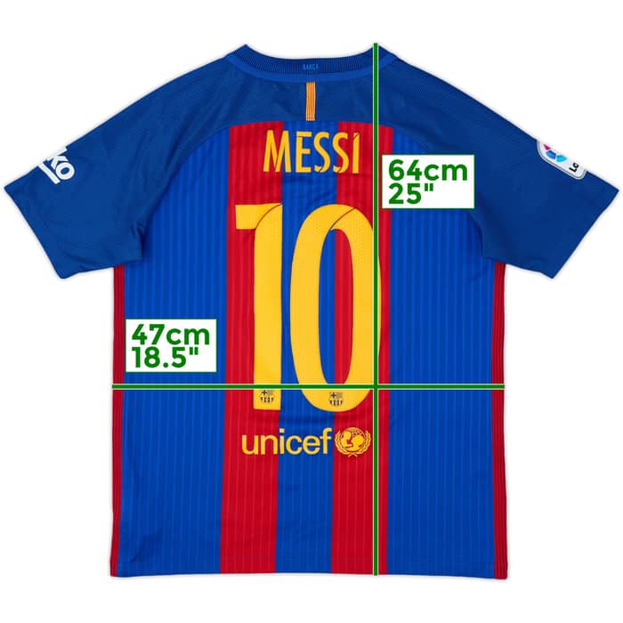 2016-17 Barcelona Home Shirt Messi #10 - 8/10 - (XL.Boys)