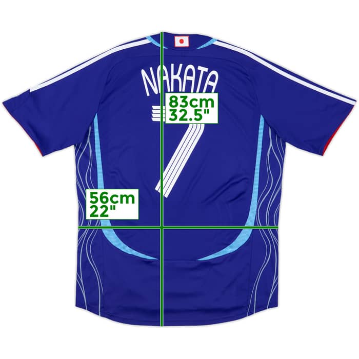 2006-08 Japan Home Shirt Nakata #7 - 8/10 - (XL)