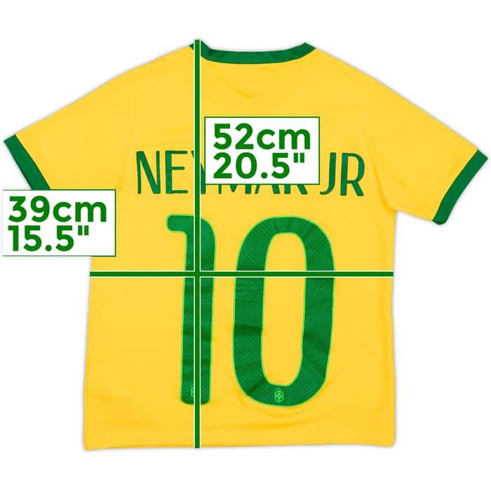 2014-15 Brazil Home Shirt Neymar Jr #10 - 6/10 - (S.Boys)