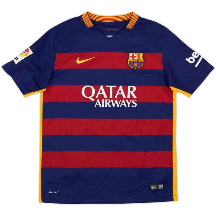 2015-16 Barcelona Home Shirt Messi #10 - 8/10 - (L.Boys)