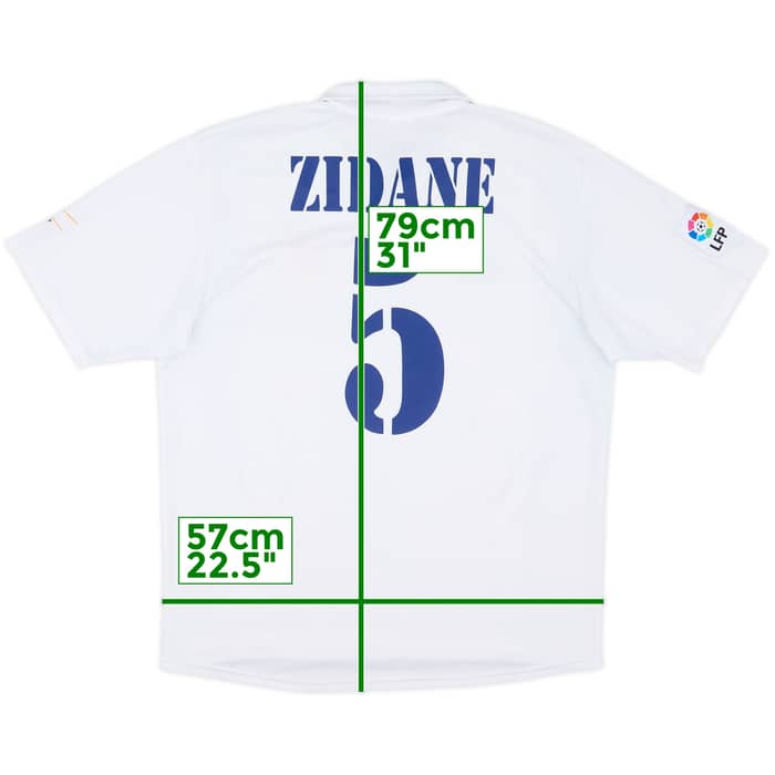 2001 Real Madrid Home Shirt Zidane #5 - 7/10 - (L)