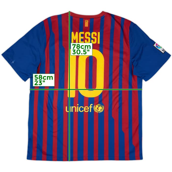 2011-12 Barcelona Home Shirt Messi #10 - 8/10 - (XL)
